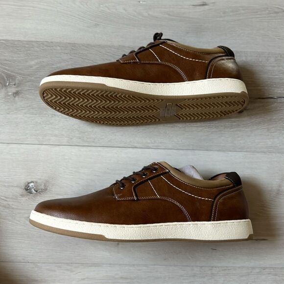 HAWKER RYE Larelissi Contrast Stitch Sneaker Cognac‎ Stitch Fix Size 11.5 NWT - Picture 6 of 7